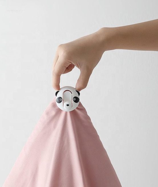 Panda Dekbedclips - Klemmen - Clips - Dekens - Lakens - 6 stuks - Zwart/Wit