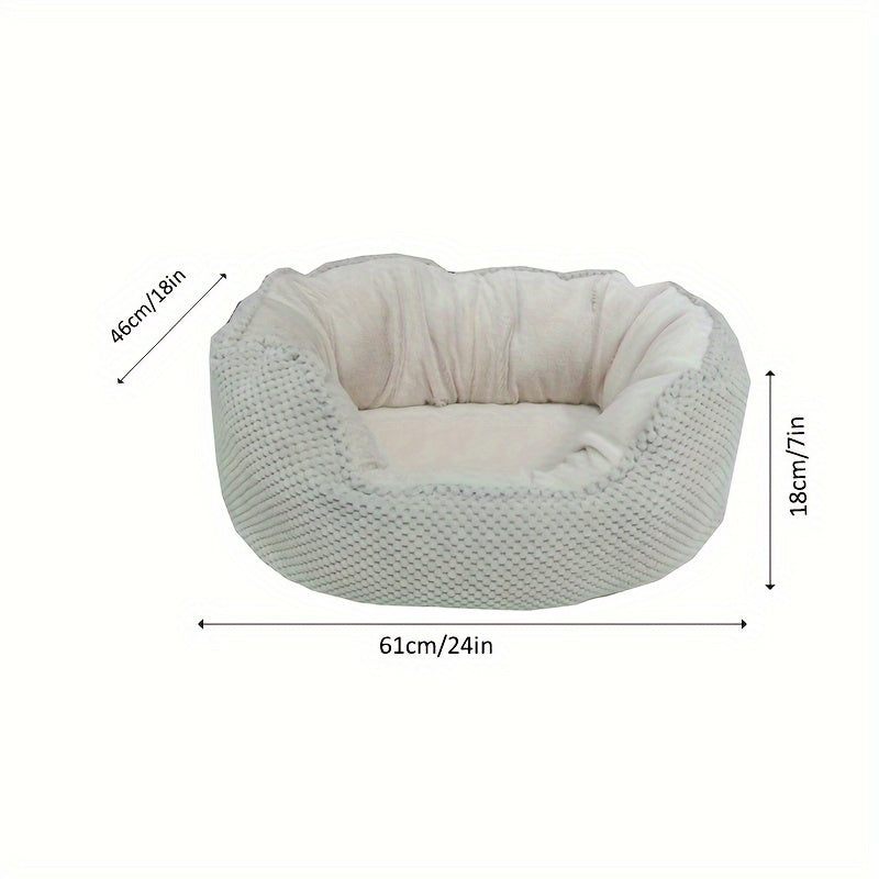 1pc Dog House Multi-color Optional Oval Pet Bed, Suitable For Four Seasons, Dog Kennel Warm And Comfortable Dog Bed Durable Dog Mattress