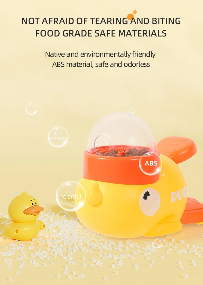 Hands-On Duck Pet Toy Feeder