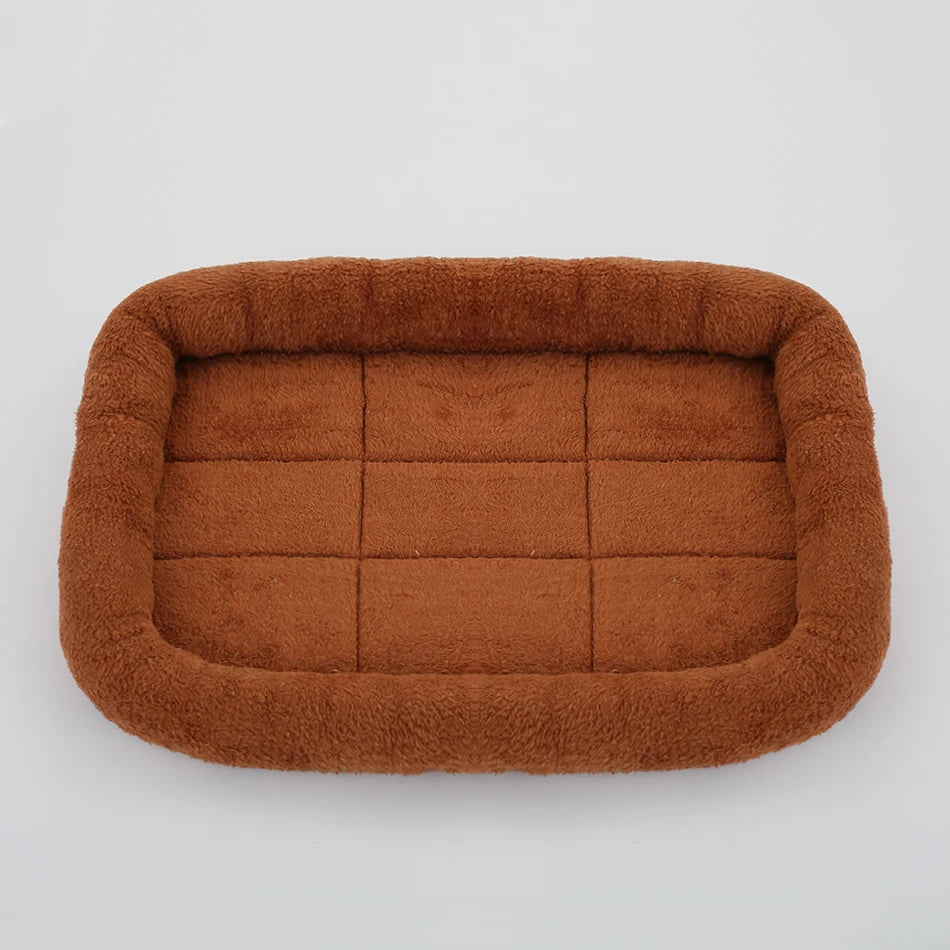 Pet Dog Bed Soft Plush Square Kennel Cat Large Medium Small Dogs Bed Cushion Pet Accessories Cat Dog Sleep Pad House