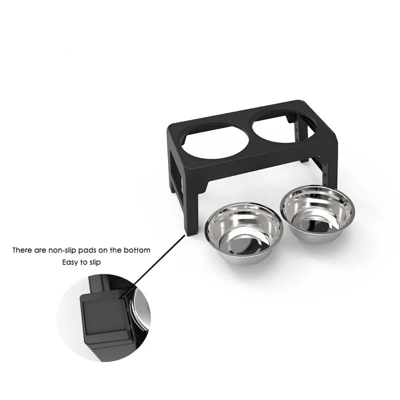 Dog Feeder Stand Elevated Adjustable
