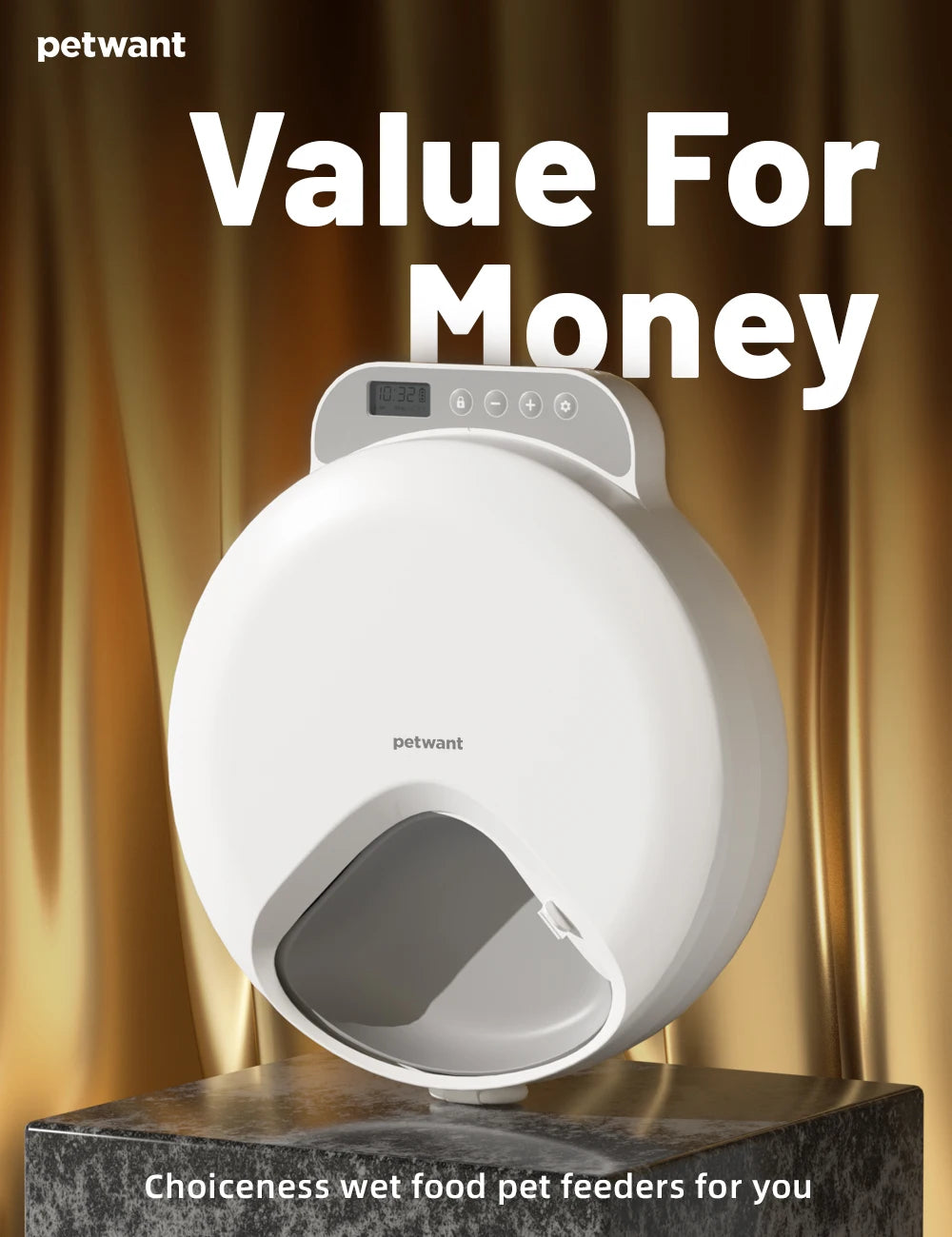 Automatic 4 Meal Pet Feeder with Large Capacity  Wet   Dry Food Fresh-Keeping Dispenser for Cats and Dogs