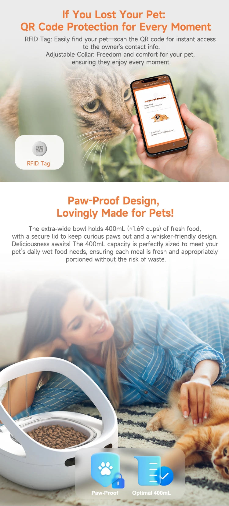 New Petoneer NutriCare Feeder Tailored For Multi-Pet Households Pet feeder Cat And Dog Feeder With App Global Version