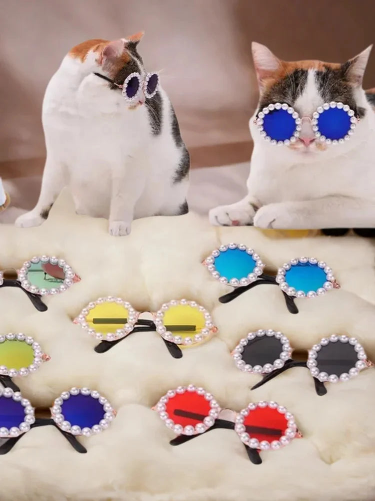 Artificial Pearls Pet Sunglasses