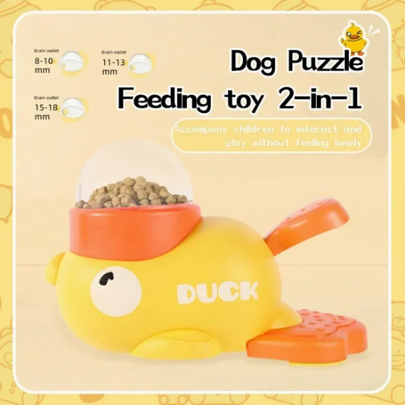 Hands-On Duck Pet Toy Feeder