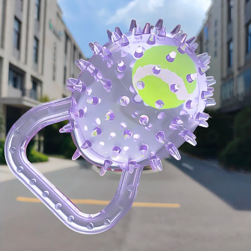 Pet dog toy with Football and Soft Thorn, made of soft rubber, suitable for large, medium and small dogs.