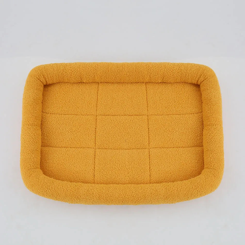 Pet Dog Bed Soft Plush Square Kennel Cat Large Medium Small Dogs Bed Cushion Pet Accessories Cat Dog Sleep Pad House