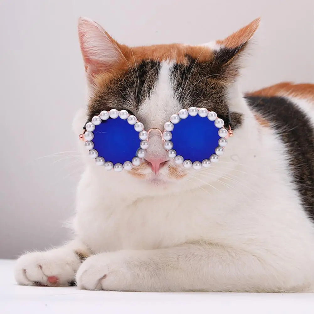 Artificial Pearls Pet Sunglasses