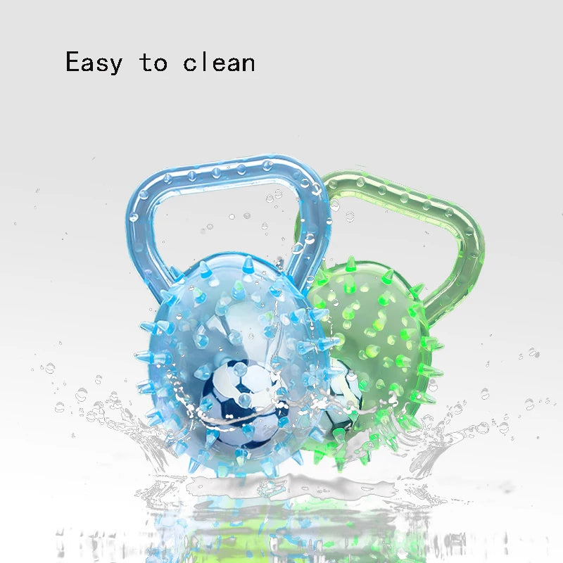 Pet dog toy with Football and Soft Thorn, made of soft rubber, suitable for large, medium and small dogs.