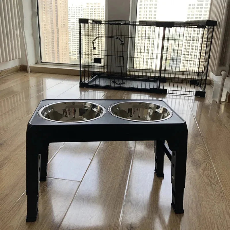 Dog Feeder Stand Elevated Adjustable
