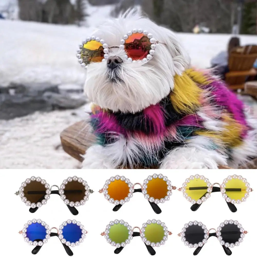 Artificial Pearls Pet Sunglasses