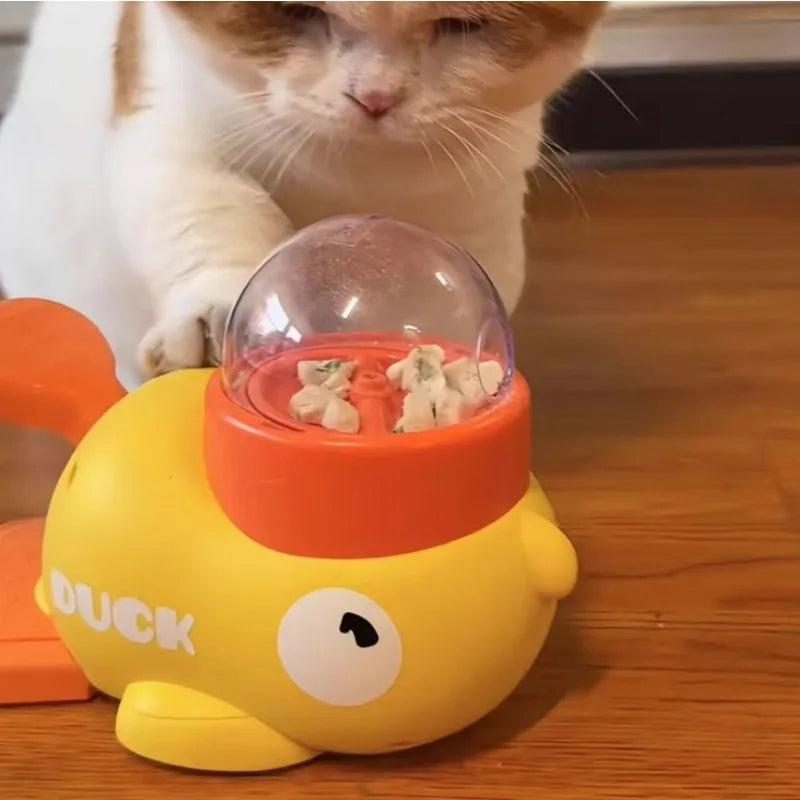 Hands-On Duck Pet Toy Feeder