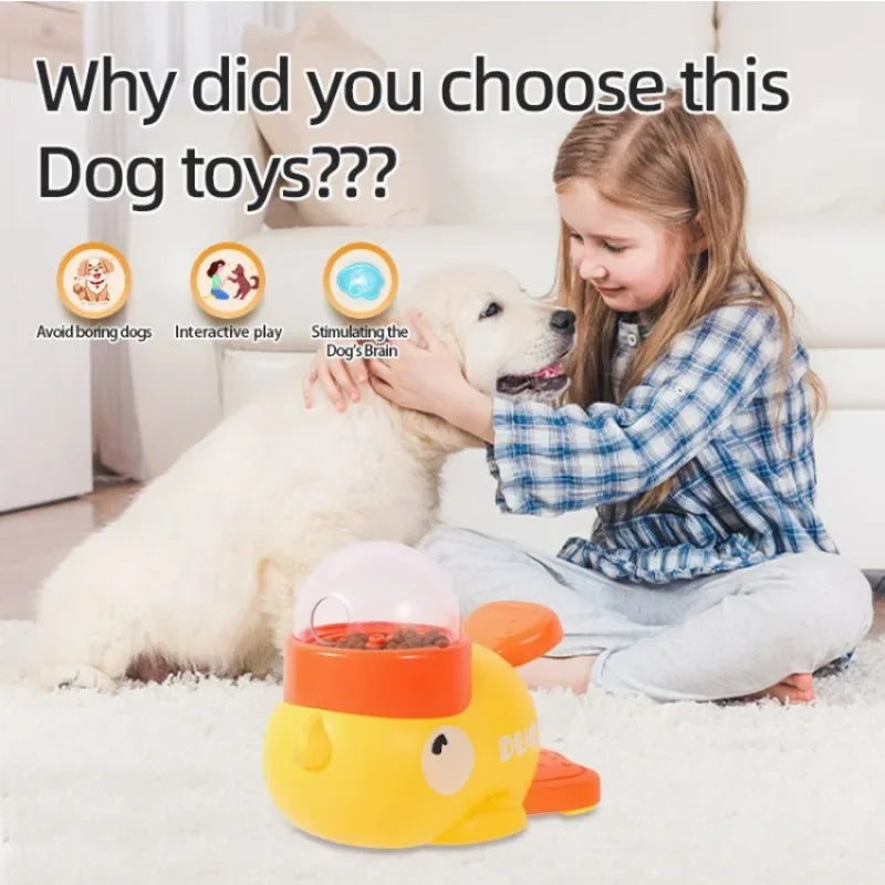 Hands-On Duck Pet Toy Feeder