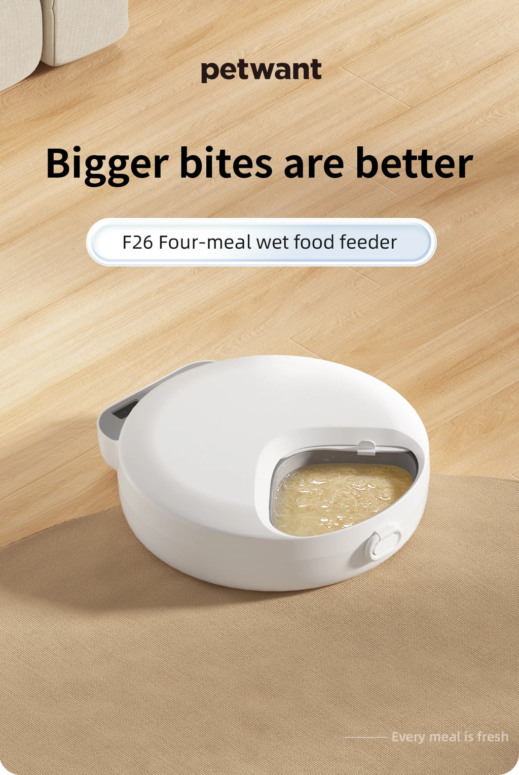 Automatic 4 Meal Pet Feeder with Large Capacity  Wet   Dry Food Fresh-Keeping Dispenser for Cats and Dogs