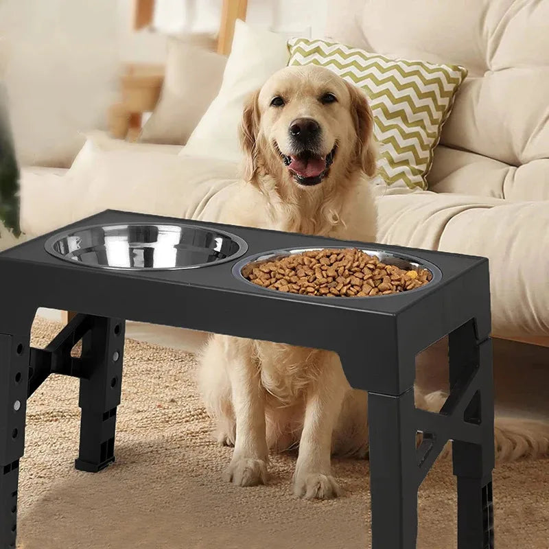 Dog Feeder Stand Elevated Adjustable