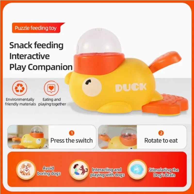 Hands-On Duck Pet Toy Feeder